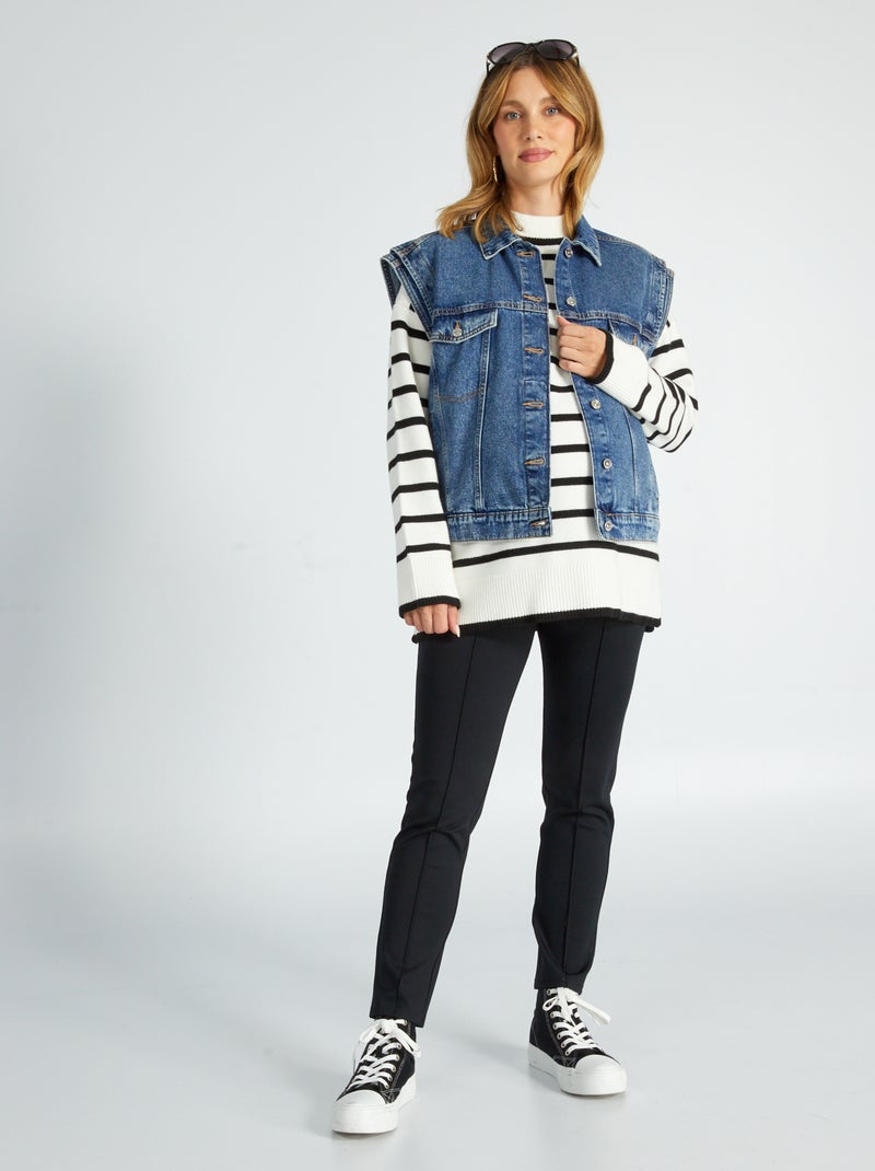 Zwangerschapsbroek van milanotricot ZWART - Kiabi