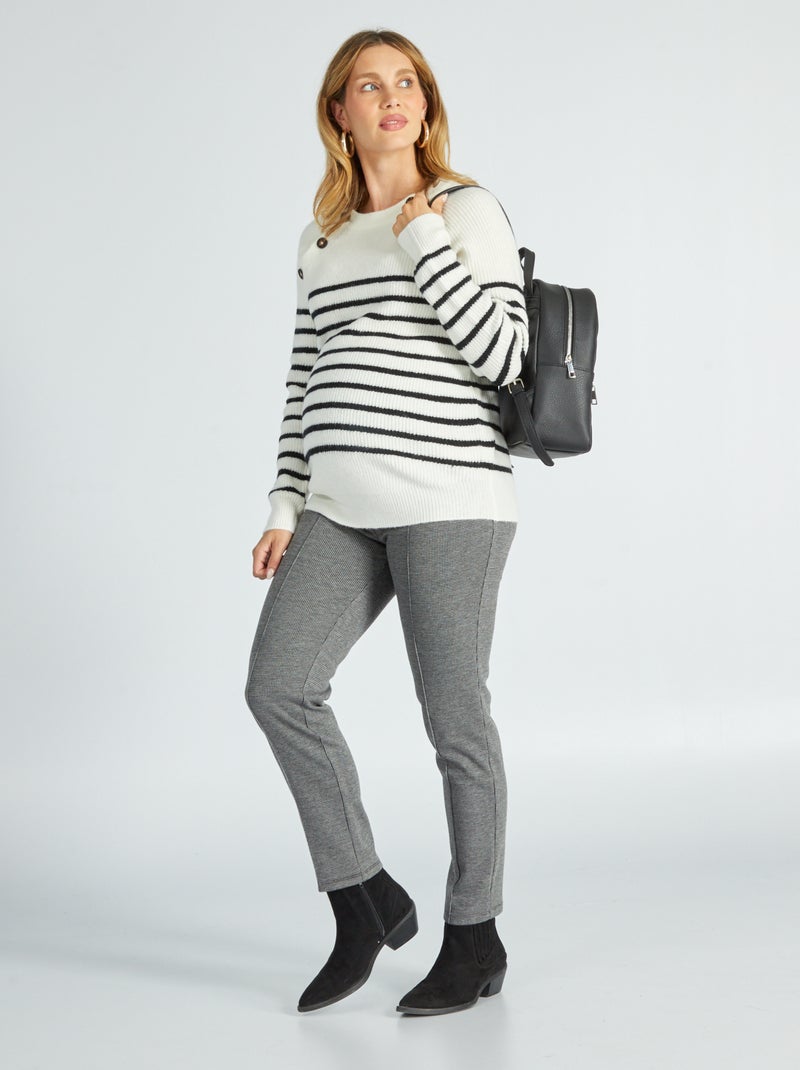 Zwangerschapsbroek van milanotricot ZWART - Kiabi