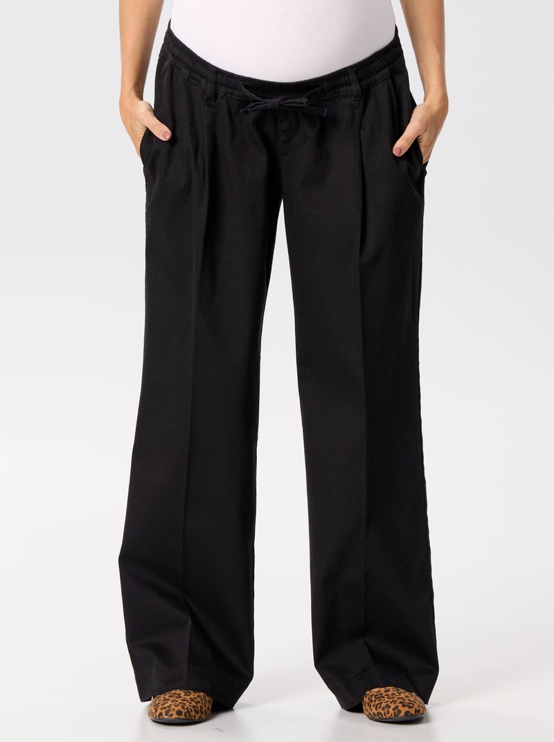 Zwangerschapsbroek van twill Zwart - Kiabi