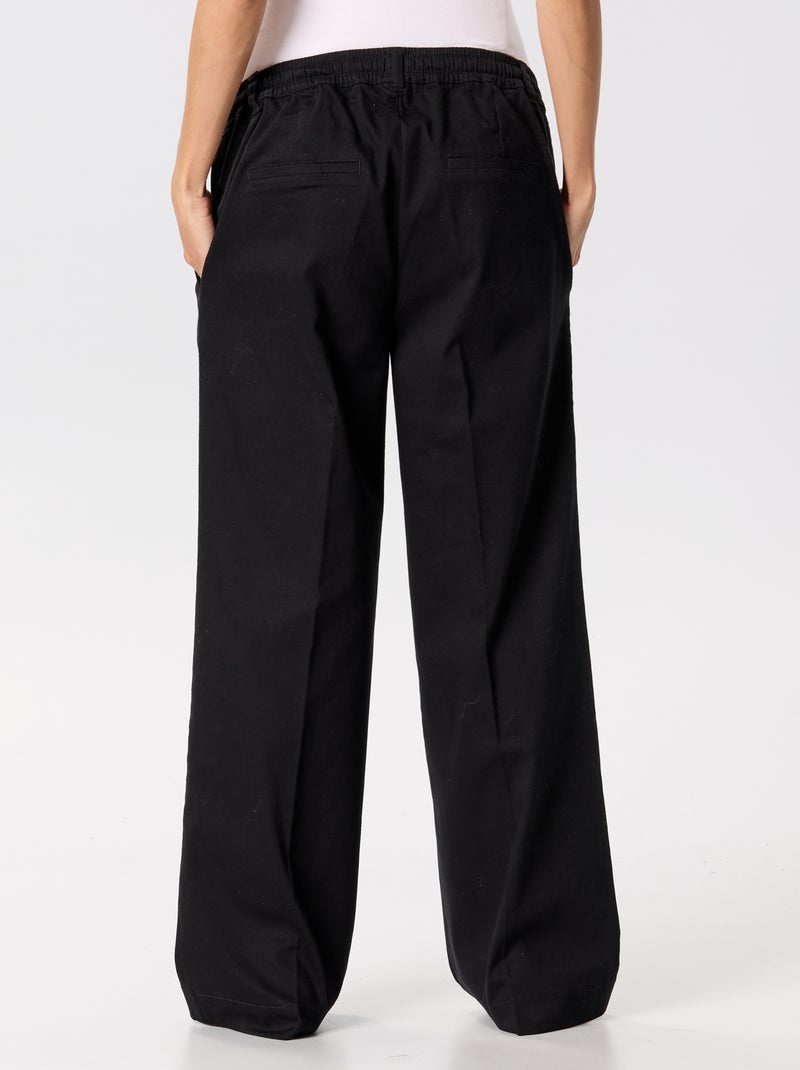 Zwangerschapsbroek van twill Zwart - Kiabi