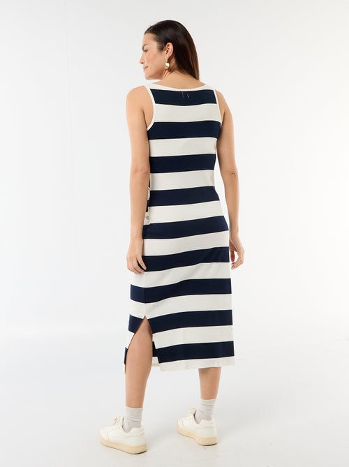 Zwangerschapsdébardeurjurk van ribstof - Kiabi