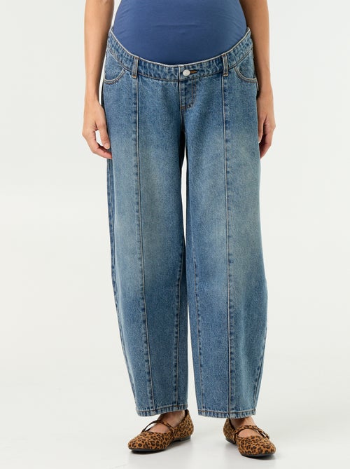 Zwangerschapsdenim broek met barrel fit - Kiabi Zwangerschapsdenim broek met barrel fit - Kiabi