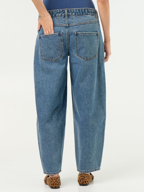 Zwangerschapsdenim broek met barrel fit - Kiabi Zwangerschapsdenim broek met barrel fit - Kiabi