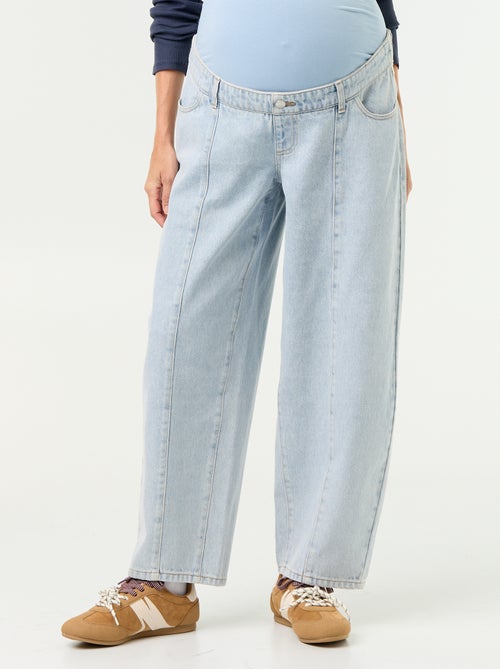 Zwangerschapsdenim broek met barrel fit - Kiabi Zwangerschapsdenim broek met barrel fit - Kiabi