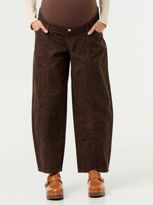 Zwangerschapsdenim broek met barrel fit - Kiabi Zwangerschapsdenim broek met barrel fit - Kiabi