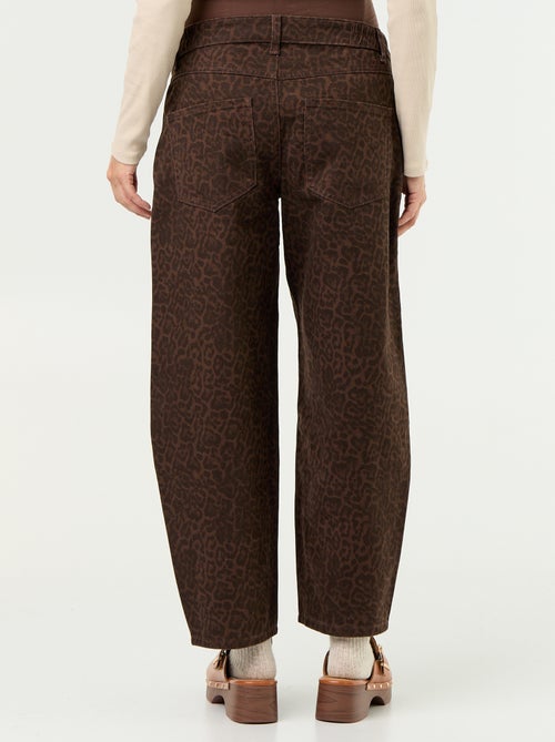 Zwangerschapsdenim broek met barrel fit - Kiabi Zwangerschapsdenim broek met barrel fit - Kiabi