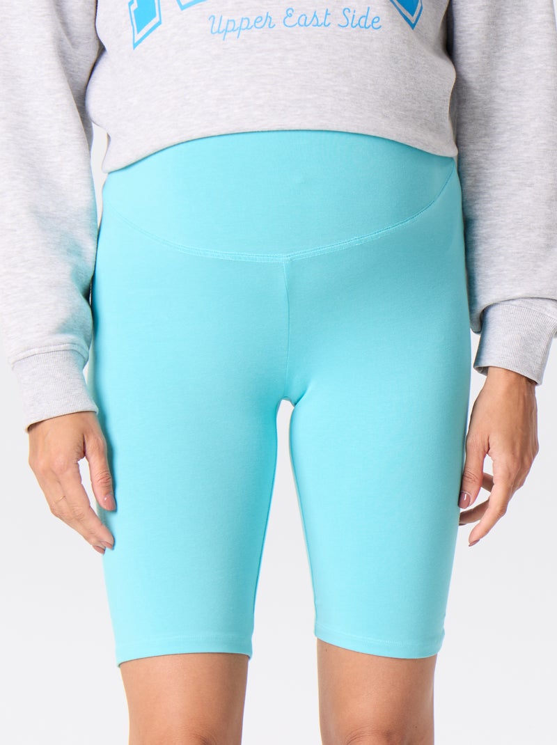 Zwangerschapsfietsshort Blauw - Kiabi
