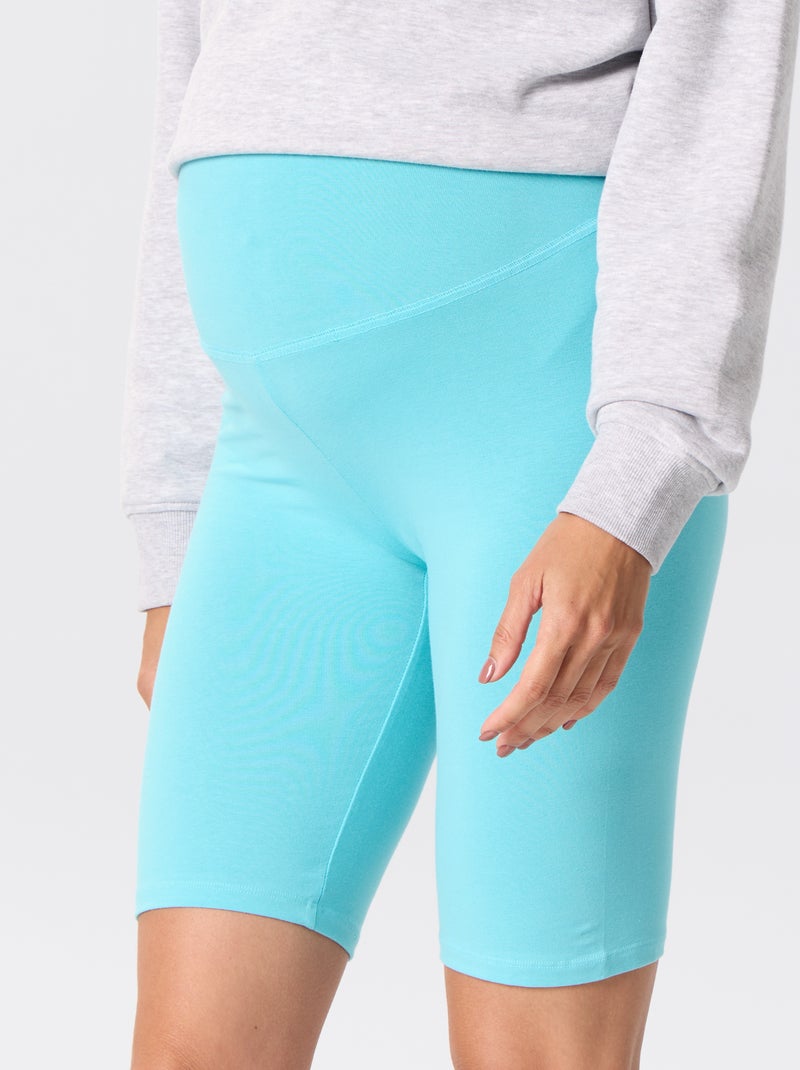 Zwangerschapsfietsshort Blauw - Kiabi