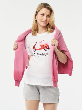 Zwangerschapshort van french terry