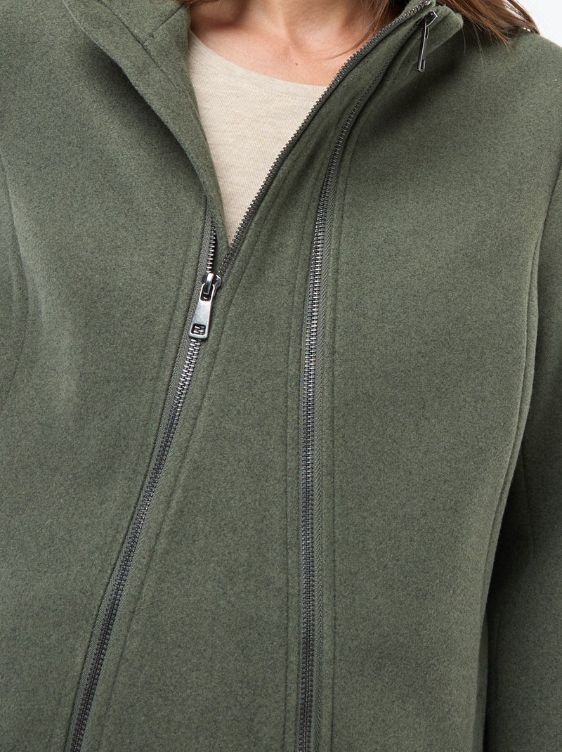 Zwangerschapsjas van wollen stof Groen - Kiabi