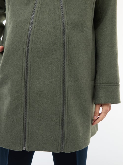 Zwangerschapsjas van wollen stof - Kiabi