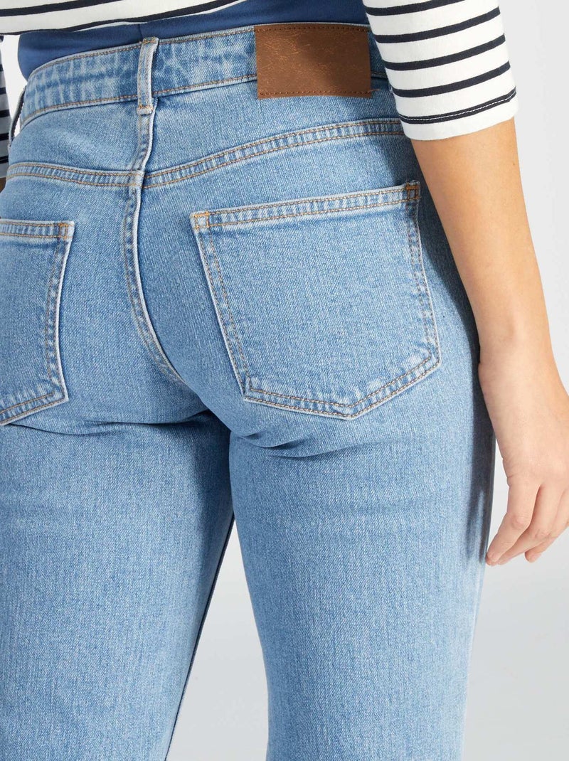 Zwangerschapsjeans met wijd uitlopende pijpen BLAUW - Kiabi