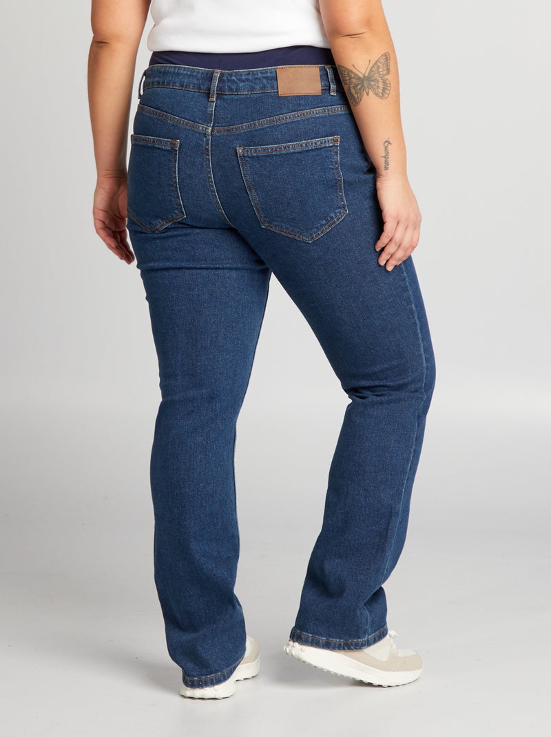 Zwangerschapsjeans met wijd uitlopende pijpen BLAUW - Kiabi