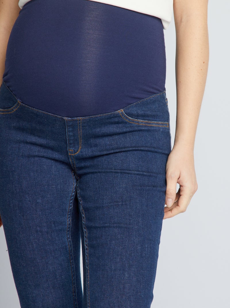 Zwangerschapsjegging met band BLAUW - Kiabi