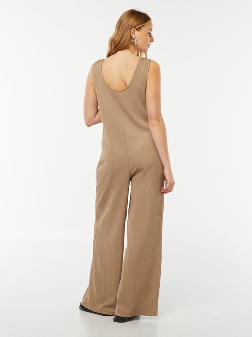Zwangerschapsjumpsuit met wafeltextuur - Kiabi