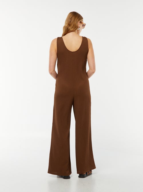 Zwangerschapsjumpsuit met wafeltextuur - Kiabi