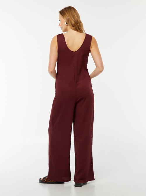 Zwangerschapsjumpsuit met wafeltextuur - Kiabi