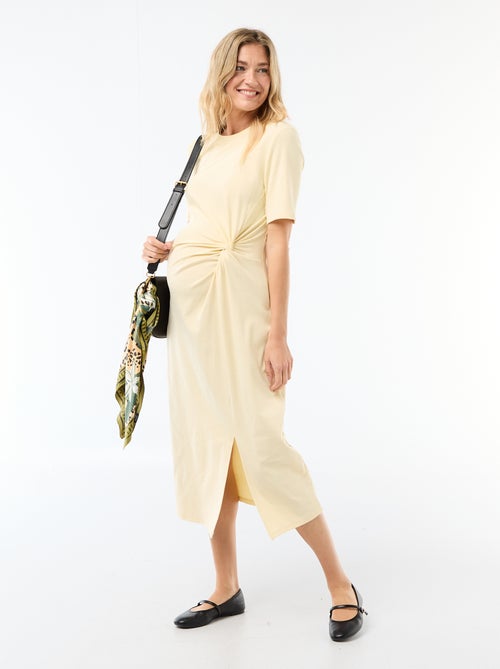 Zwangerschapsjurk met gedraaide voorkant - Kiabi