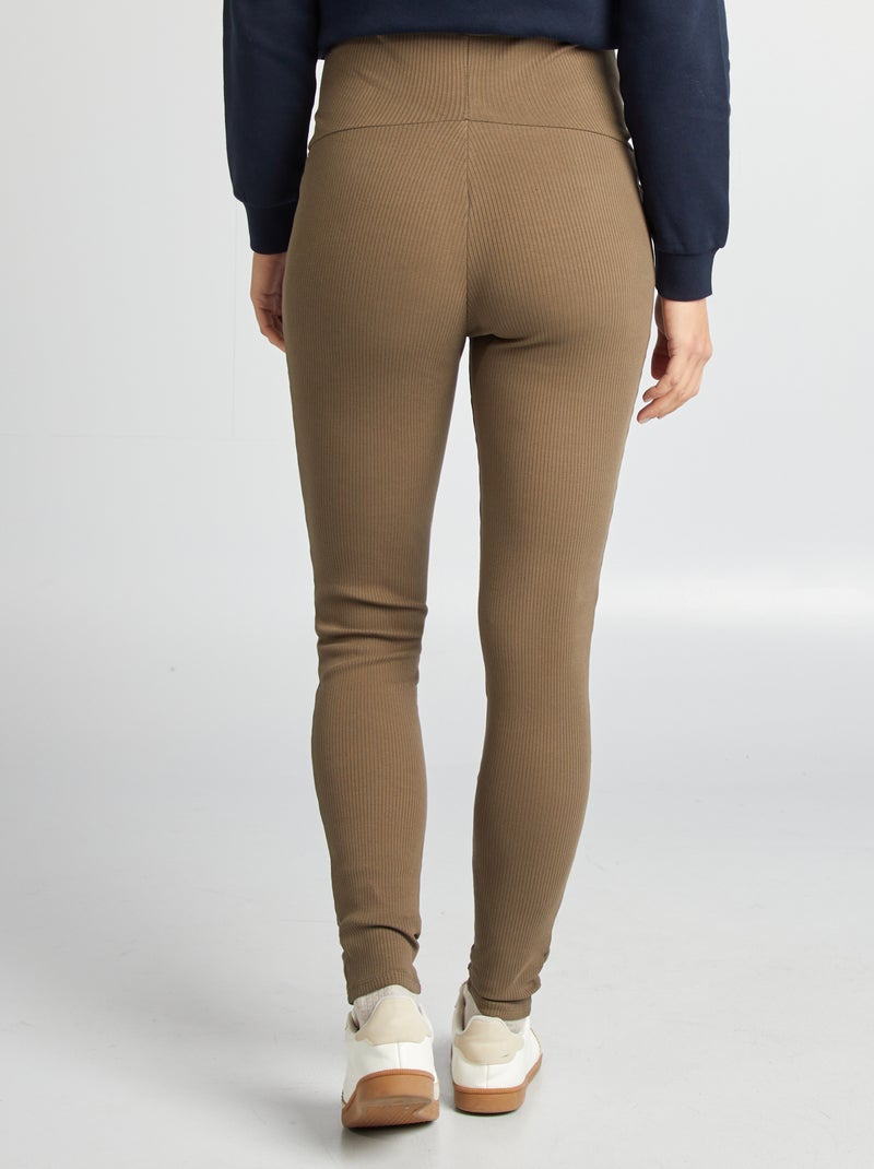 Zwangerschapslegging met ribbeltextuur GROEN - Kiabi