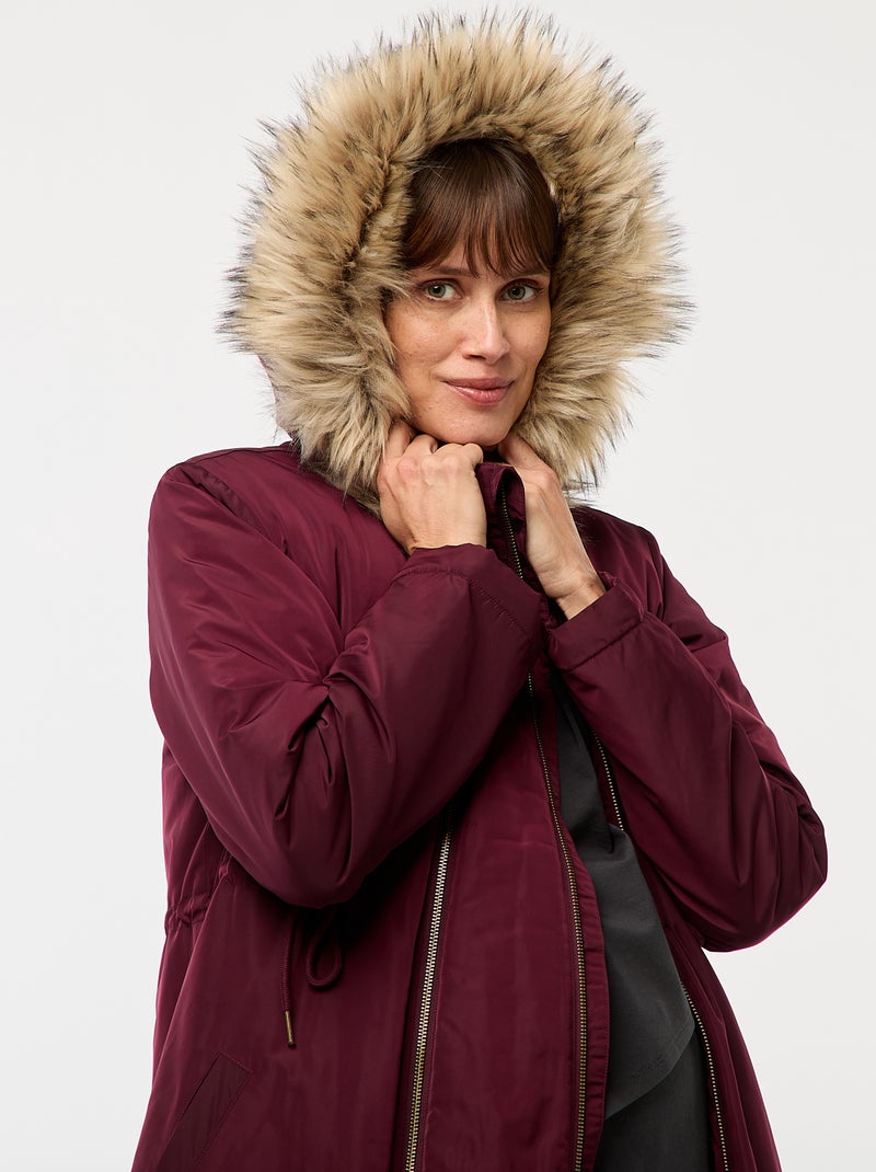 Zwangerschapsparka met draagcover Rood - Kiabi