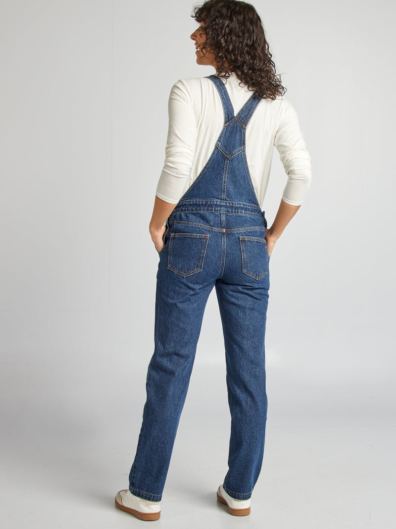 Zwangerschapssalopette van stretchdenim BLAUW - Kiabi