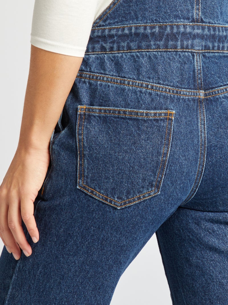 Zwangerschapssalopette van stretchdenim BLAUW - Kiabi