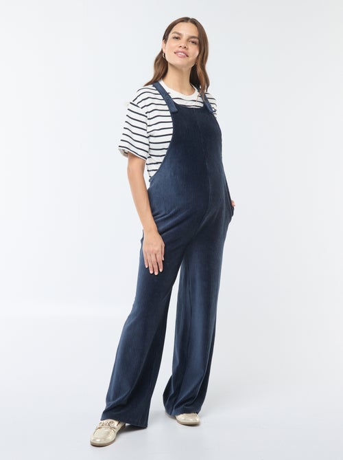 Zwangerschapssalopette van velours - Kiabi