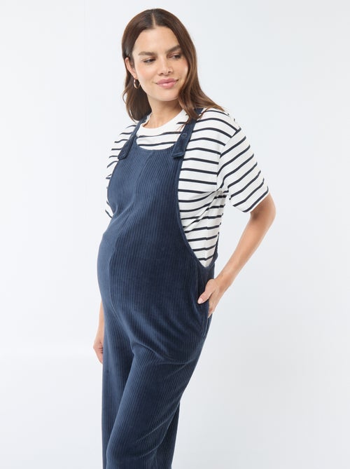 Zwangerschapssalopette van velours - Kiabi