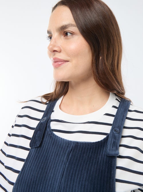 Zwangerschapssalopette van velours - Kiabi