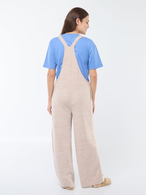 Zwangerschapssalopette van zacht velours - Kiabi