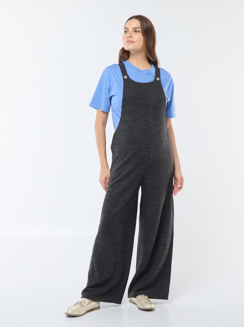 Zwangerschapssalopette van zacht velours - Kiabi