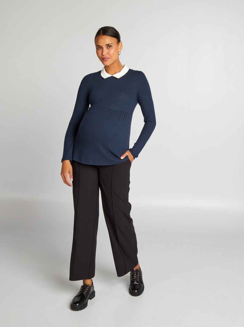 Zwangerschapsshirt BLAUW - Kiabi