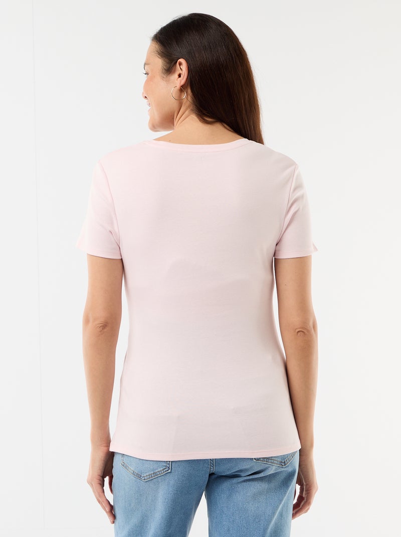 Zwangerschapsshirt met gedrapeerde ronde hals Rose - Kiabi