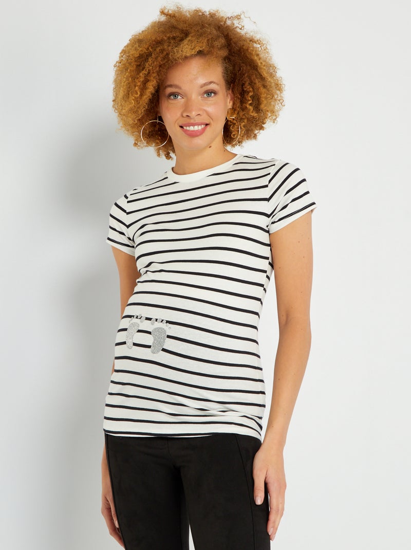 Zwangerschapsshirt WIT - Kiabi