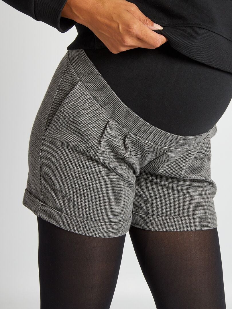 MijaCulture Mija korte zwangerschapsshort/zwangerschapsbroek met buikband voor zomer 1047, gemêleerd, M