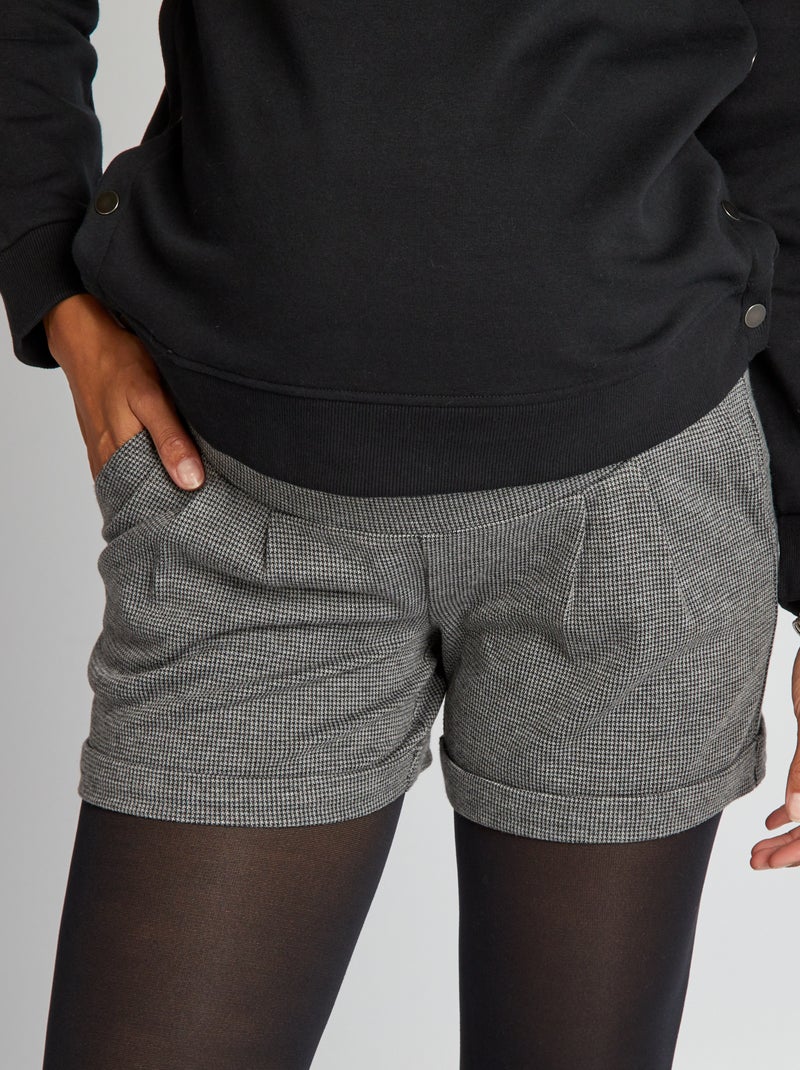 Zwangerschapsshort van milanotricot ZWART - Kiabi