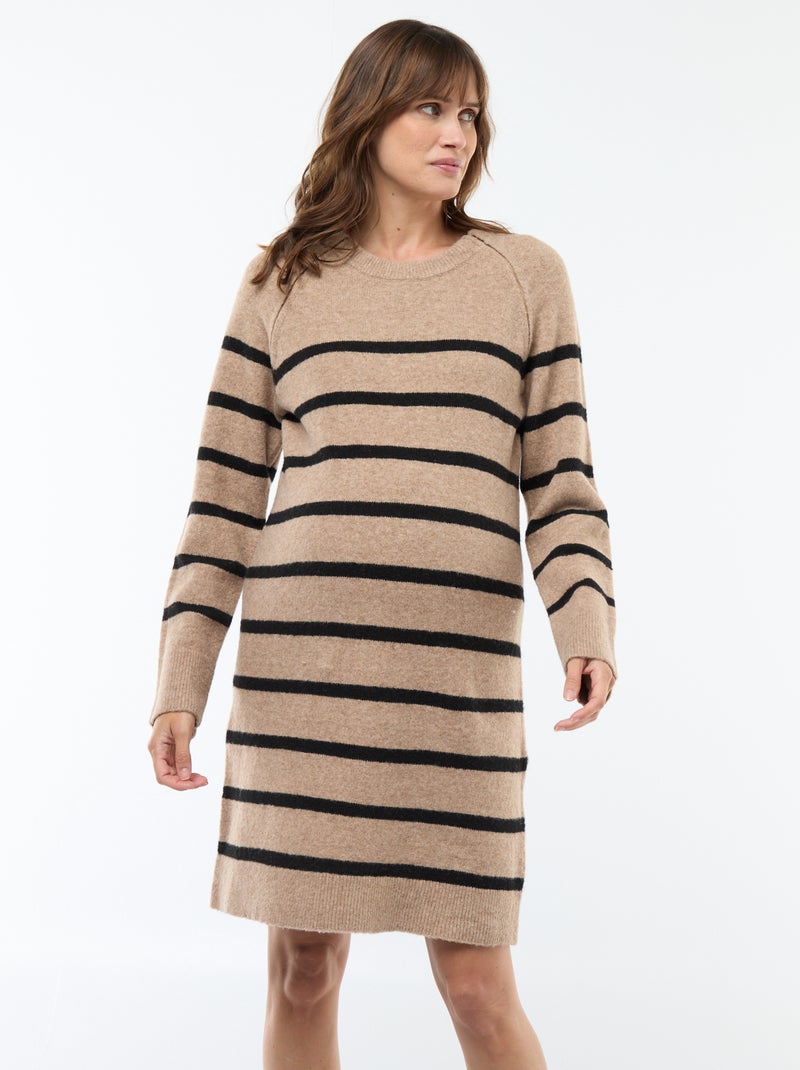 Zwangerschapstrui-jurk Biege - Kiabi