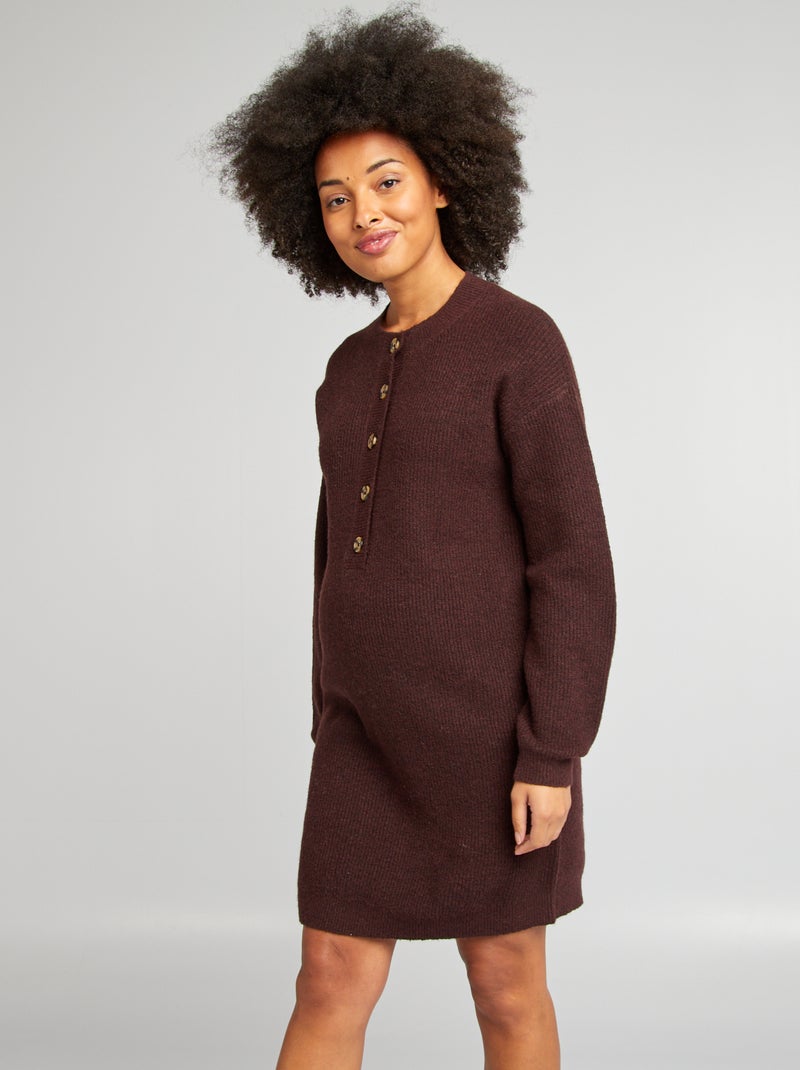 Zwangerschapstrui-jurk PAARS - Kiabi