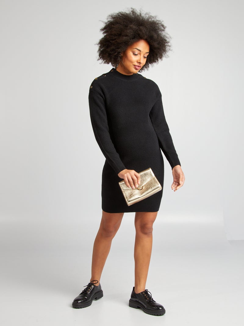 Zwangerschapstrui-jurk zwart - Kiabi