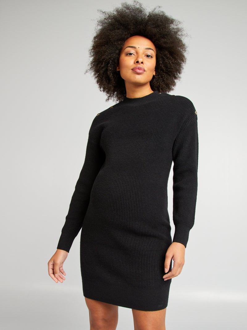 Zwangerschapstrui-jurk zwart - Kiabi