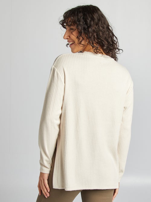 Zwangerschapstrui met ribbeltextuur - Kiabi