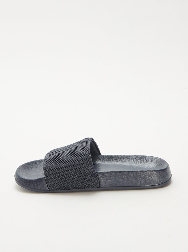 Zwembadslippers met band van mesh Blauw - Kiabi