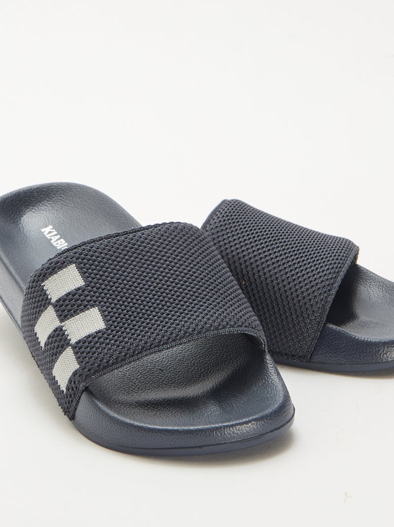 Zwembadslippers met band van mesh Blauw - Kiabi