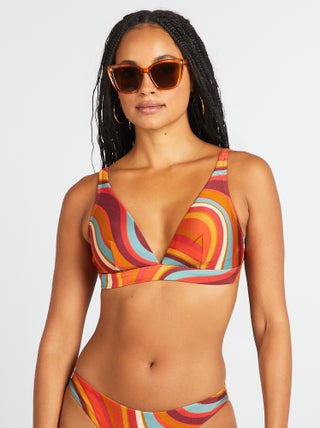 Zwembeha met psychedelische print