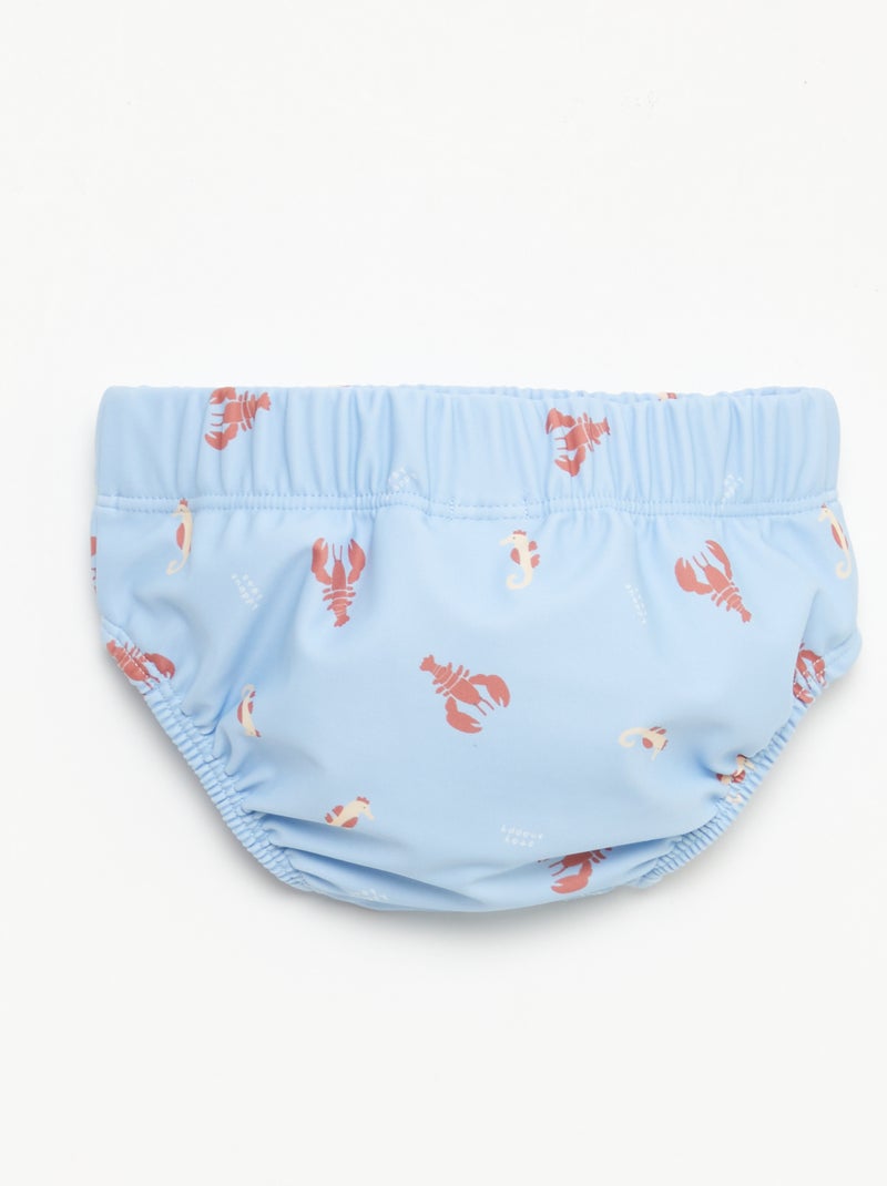 Zwembroekje met motieven Blauw - Kiabi