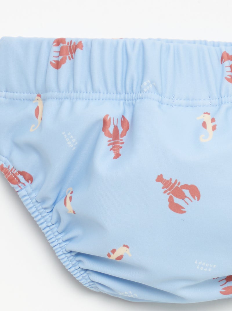 Zwembroekje met motieven Blauw - Kiabi