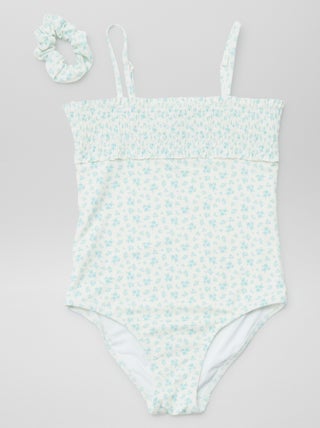 Zwempakje met print + scrunchie - 2-delig