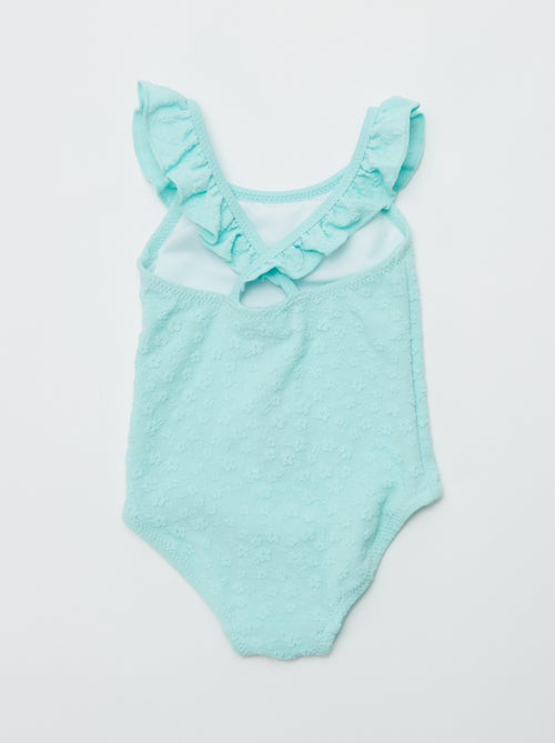 Zwempakje met volants en borduursel - 1-delig - Kiabi