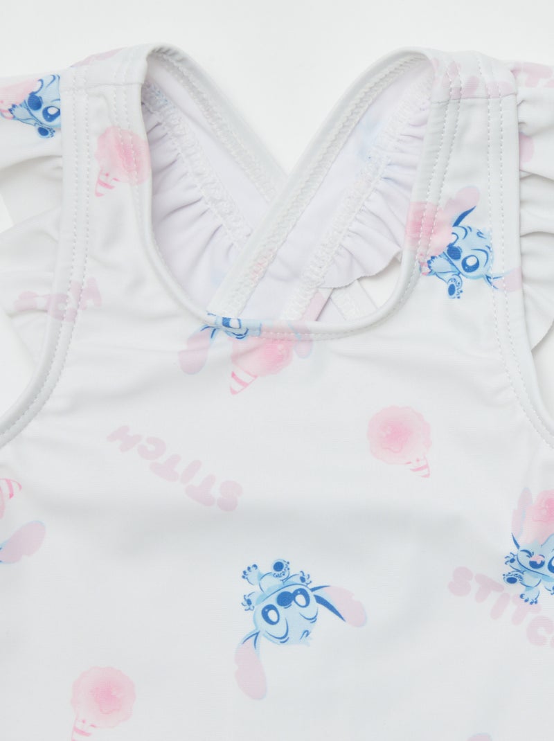 Zwempakje met volants 'Stitch' 'Disney' - 1-delig WIT - Kiabi