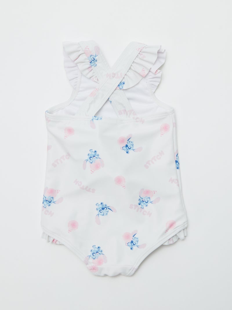 Zwempakje met volants 'Stitch' 'Disney' - 1-delig WIT - Kiabi